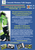 CORSO BASE PER VOLONTARI PROTEZIONE CIVILE